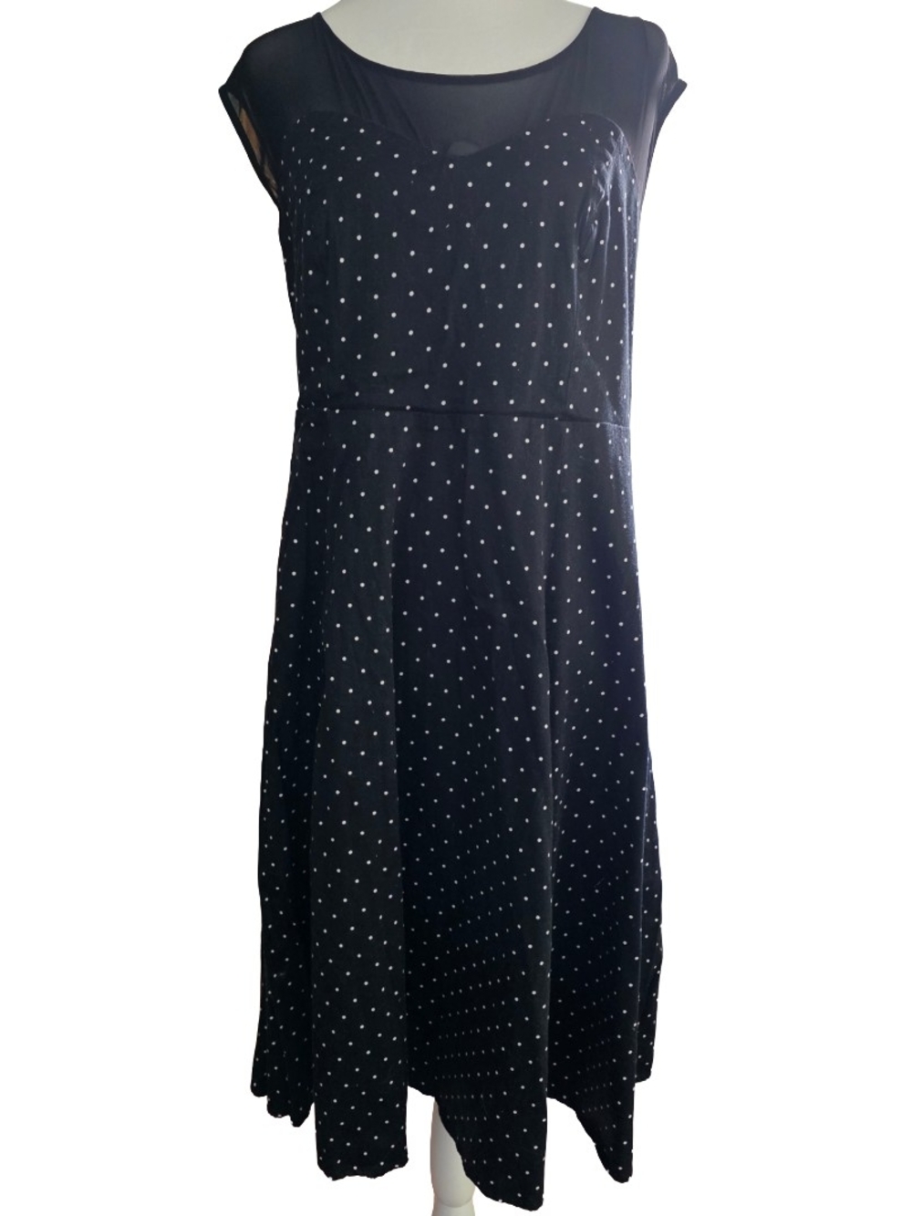 Torrid Black Polka Dot Fit & Flare Dress